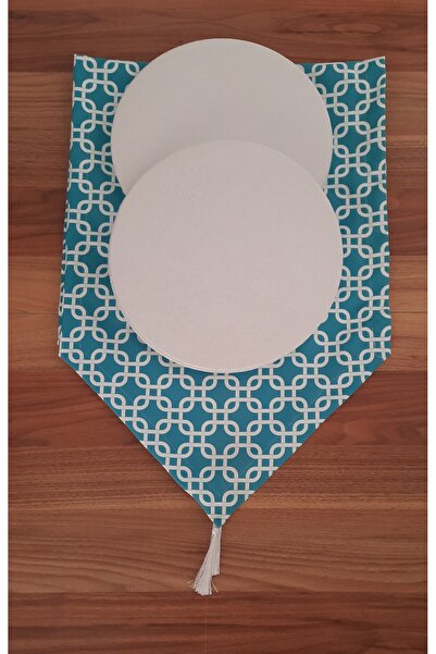 Papuli Set of 6 Patterned Runner and Upholstery Fabric Plates