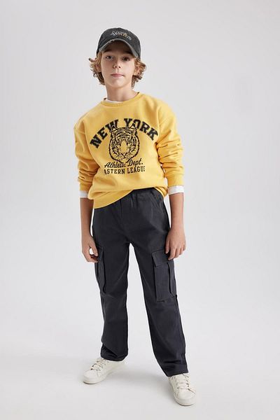 DeFacto Chlapecké kalhoty Gabardine – Cargo Fit, Standardní noha A7094a823wn