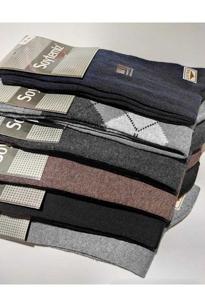 SOYTEMİZ Men's Waiter Boy Socks 6 Pairs Cotton Number 36-41