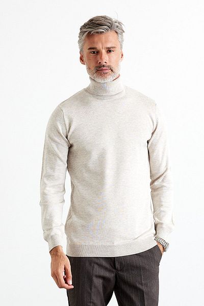 Livio Ferri Ανδρικό πλεκτό πουλόβερ με ζιβάγκο Slim Fit