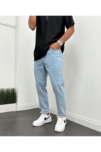 Store Boyfriend Style Blue Trousers