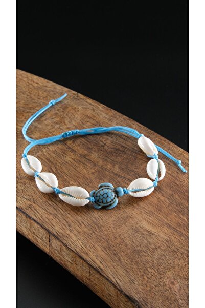 Chillin' Kaplumbağalı Deniz Kabuklu Ayarlanabilir Asansörlü Her Bileğe Uygun Halhal Bileklik