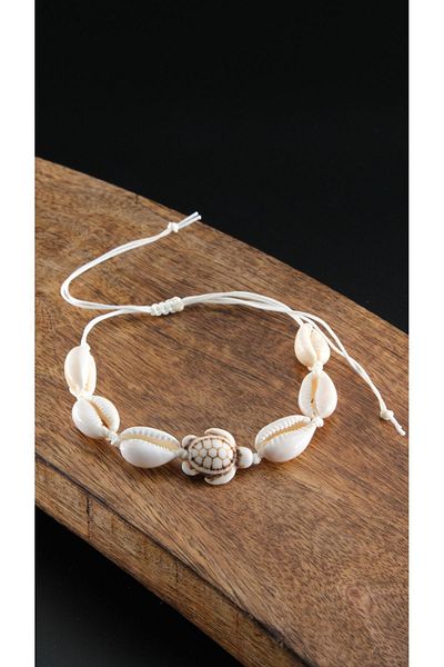 Chillin' Adjustable Elevator and Turtle Seashell Anklet Bracelet - Suitable for All Wrists