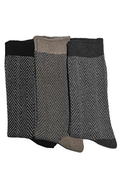 SOYTEMİZ Men's Socks Jacquard Luxury 3 Pairs