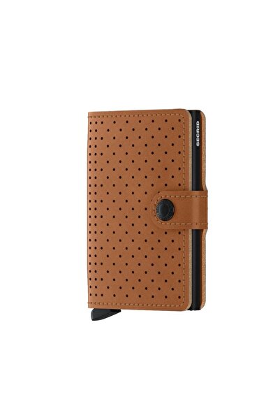 Secrid Miniwallet Perforated Cognac, N/a - 100% αυθεντικό ευρωπαϊκό δερμάτινο πορτοφόλι