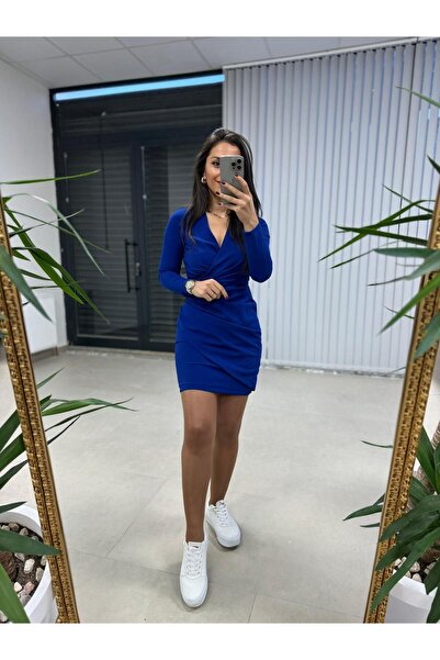 caddstore My Saks Anvelop Detaylı Kalem Elbise