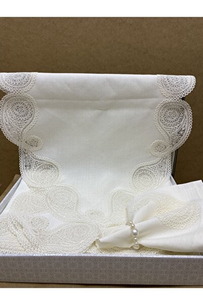 bursa çeyiz Linen Tableware set for 12 People - Table Cloth set