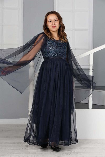 Asortix Glittery Girl's Long Evening Dress