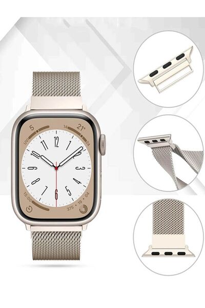 Nezih Case Watch Series 5/6/7/8/9/Se 38/40/41mm Series 10 42 / Series 11 42mm Compatible Mesh Braided Metal Milano Band