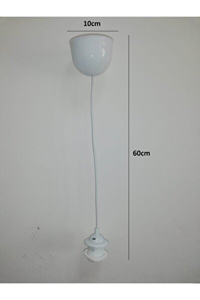 GÖKDAĞ GROUP Kablolo Sarkıt Avize E27 Duy Tesisatı 1 Adet Askı Takımı Beyaz