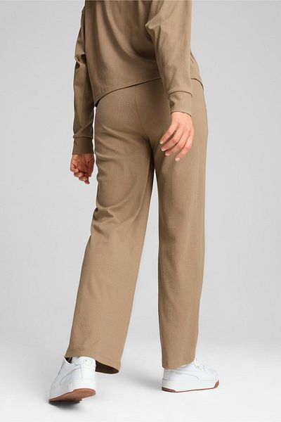 Puma Pantaloni negri pentru femei ESS ELEVATED Straight Pan