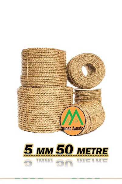 gökdağ group g g Tam Kesit 50 Metre Jüt Ip Kendir Halat 5 Mm Jut Halat-Hasır ...