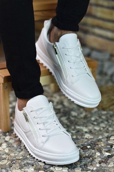 Riccon Weiße Herren-Sneakers0012961