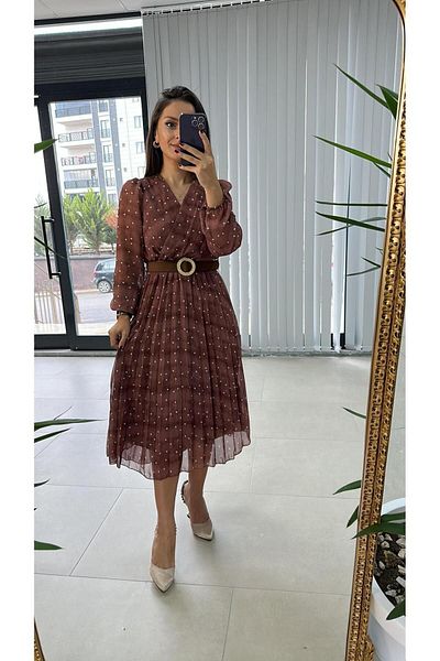 caddstore My 3286 - Rochie din șifon cu buline