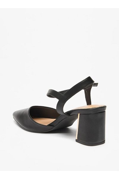 Celeste Women's Solid Sandals with Buckle Closure and Block Heels
