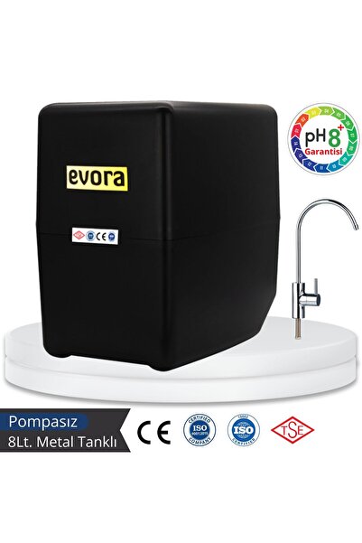 Evora 8 Litre Metal Tanklı Alkali Filtreli Kapalı Kasa Pompasız Su Arıtma Cihazı