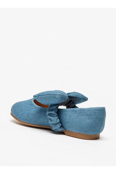 Juniors Bow Accent Slip-On Ballerina Shoes