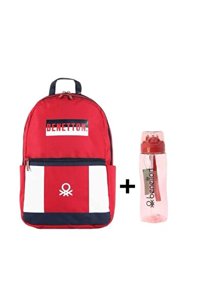 United Colors of Benetton Çift Bölmeli İlkokul Çantası & Matara Set
