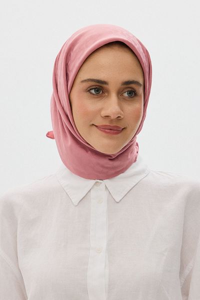 Mira İpek Shiny Jacquard Bloom Patterned Scarf