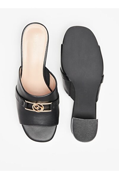 Celeste Women's Monogram Print Slip-On Sandals with Block Heels