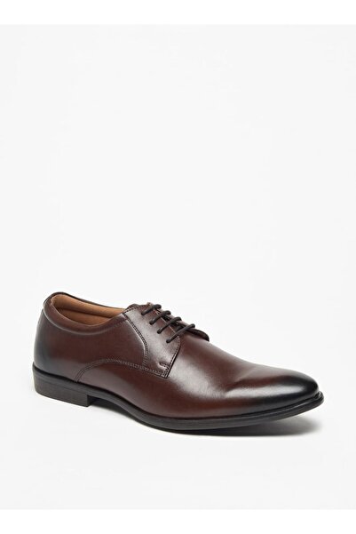 Duchini Men's Solid Derby Shoes with Lace-Up Closure