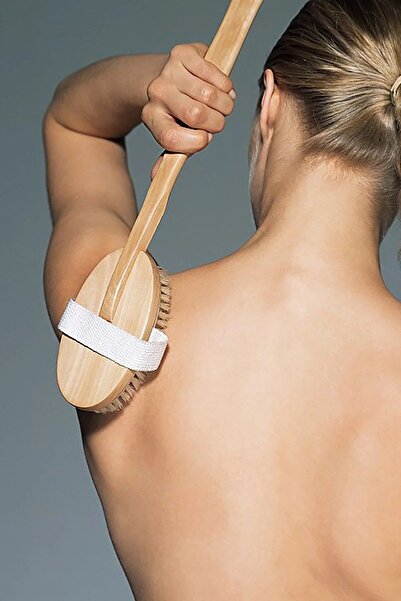 Genel Markalar Doğal At Kılı Banyo Sırt Kesesi Uzun Sökülebilir Saplı Yumuşak...