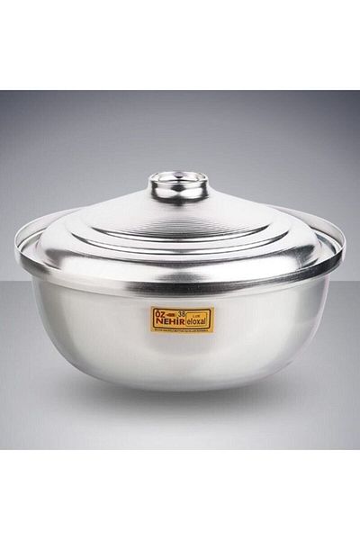 Alkor 32 Cm Aluminum Helvane Pot with Lid, Halva Pot, Aluminum Pot, Camping Pot