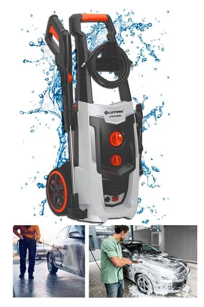 Genel Markalar Lt701g 195 Bar Yüksek Basınçlı Soğuk Oto Yıkama Makinesi 2500 Watt Indiksiyon Motorlu