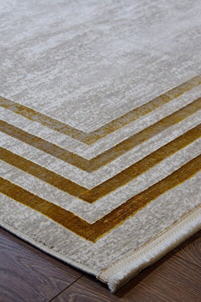 KASHE HALI 23776 İklim / Modern / Salon- Oturma Odası /GOLD-BEJ/Halı