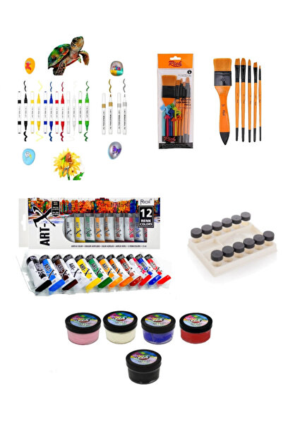 GLANCE 40 gr acrylic Marker with Background Cardboard - Bottled Palette Set 8...