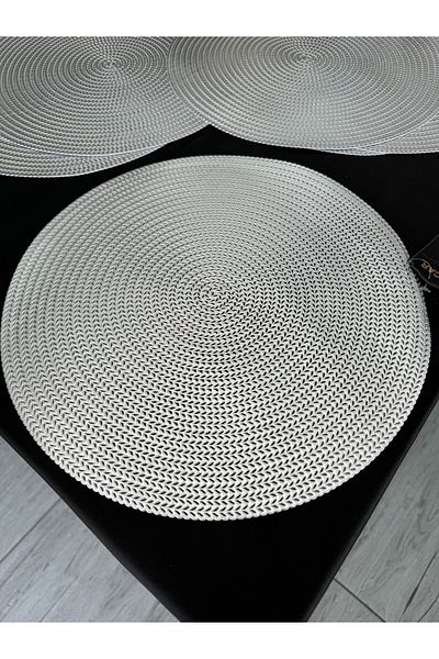 Santara Elegance Acar American Service & Charger 6 τεμαχίων 38cm Στρογγυλό Ασημί