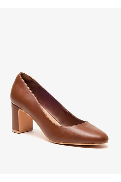 Celeste Women's Solid Slip-On Shoes with Block Heels