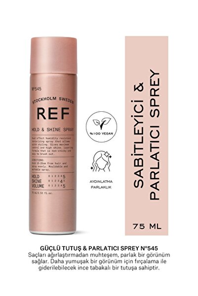 REF STOCKHOLM Hold & Shıne Spray N°545 75 Ml Travel Size Güçlü Tutuş Ve Parlatıcı Sprey