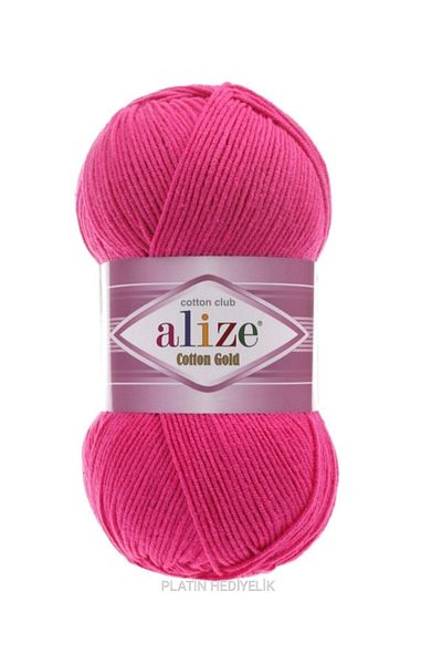 Alize 5 τεμάχια ) Βαμβακερό χρυσό 149 Φούξια νήματα πλεξίματος για γιλέκο ζακέτα νήματα κασκόλ Πλεκτό νήμα