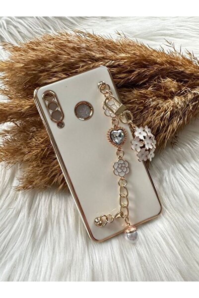 Aksesuarda Moda Huawei P30 Lite Uyumlu Çiçekli Taşlı Incili El Geçmeli Lazer ...