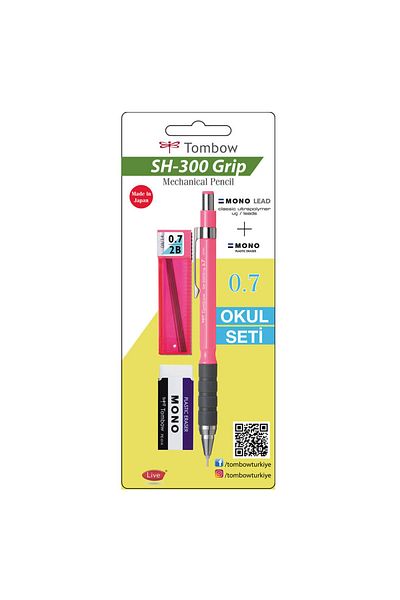 Tombow Sh-300 Grip Set Versatil Pen 0.7 Neon Pink