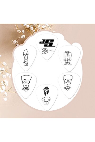 cantekin Gitar Pena 6 Adet Joe Satrıanı Baskılı 0,50 Pena Çift Taraflı Baskıl...