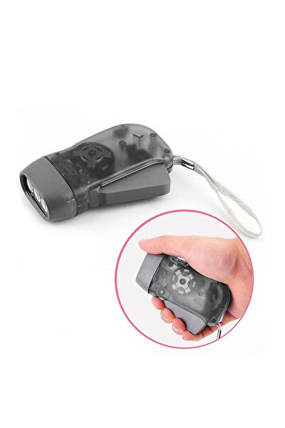 Forzacase Kendinden Enerjili Dinamolu El Feneri 3 Ledli Pilsiz Deprem Kamp Fe...