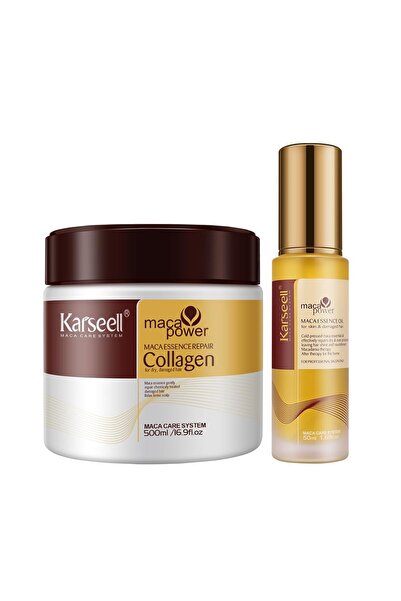 Karseall علاج الشعر بالكولاجين من كارسيل لإصلاح الشعر بعمق 500 مل + مصل الشعر...