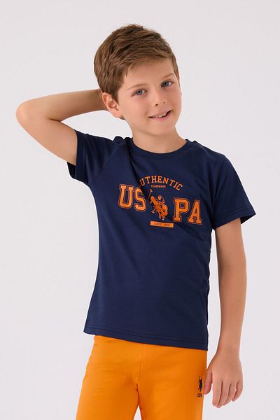 U.S. Polo Assn. Boy's Navy Blue Bermuda Suit