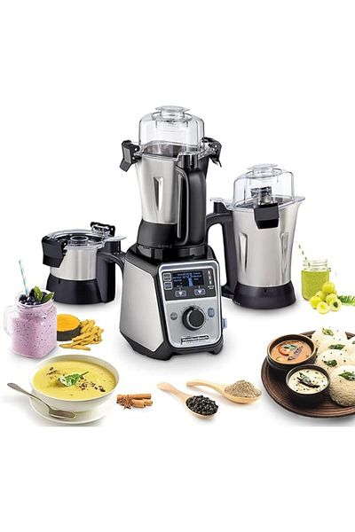 Hamilton Beach Professional Juicer Mixer Grinder, 3 Stainless Steel Leakproof Jars & Tritan Lids, Upto 18000 RPM