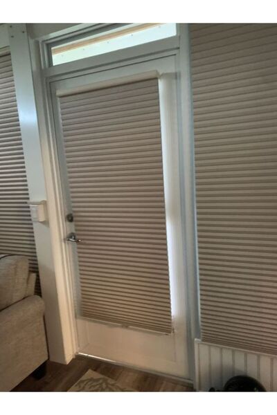 PLISED HOME %100 KARARTMA VİZON KAHVE HONEYCOMB CAM BALKON PLİSE PERDE (isteğ...