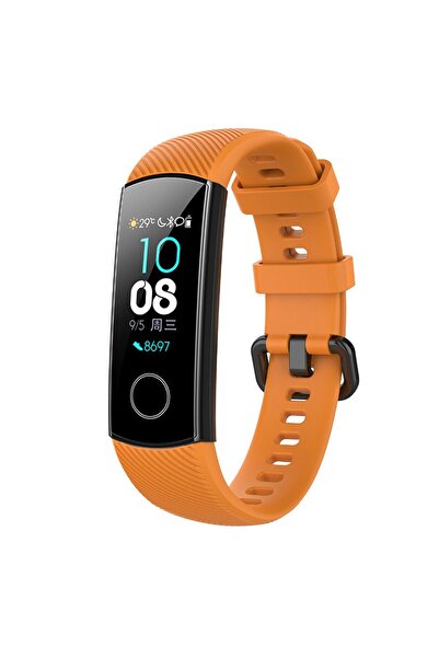 Forzacase Honor Band 5 - Band 4 için Uyumlu  Çizgili Sportif Silikon Kordon Kayış - FC154