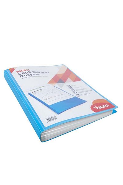 Noki 100 Sheets Blue Presentation File - Pocketed, Model 641100 -n-130