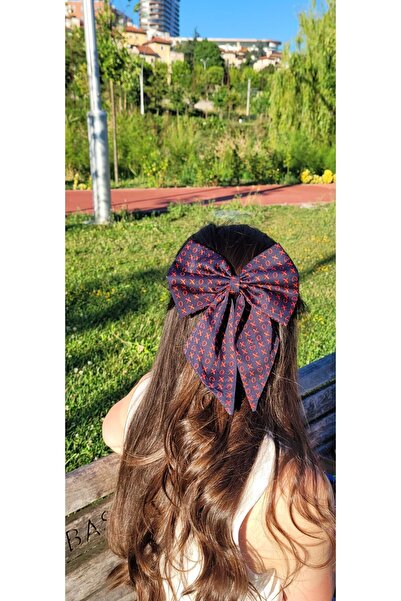 LO ADORO Albastru Marin Roșu OX OX Cu Motiv - Cataramă automată cu fundă în f...