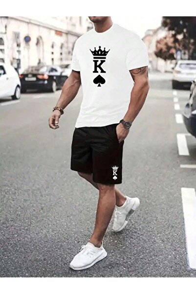MODAVİBE Set pentru bărbați King Modavibe - Set cu imprimeu coroană (partea d...