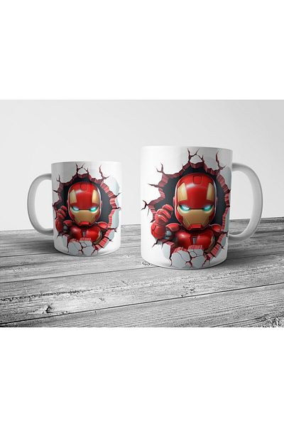 Pixxa Marvel Iron Man Optic Illusion Mug Model 1