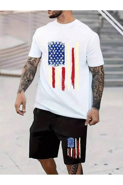 MODAVİBE Set de pantaloni scurți și tricou Modavibe unisex pentru bărbați