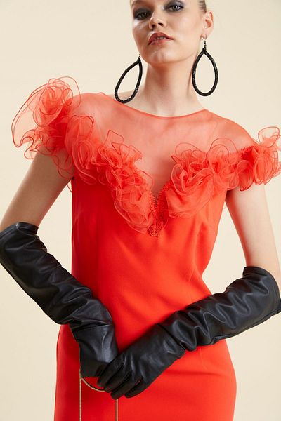 VERDA Flounce Detailed Dress