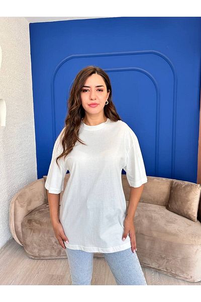 devesta Λευκό υπερμεγέθη μπλουζάκι